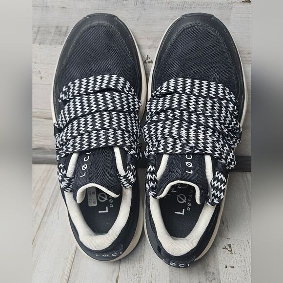 LØCI Vegan Sneakers W7 (M6) Black/White Chunky Laces LC-017-009-05 - Nicki Minaj - Picture 4 of 12